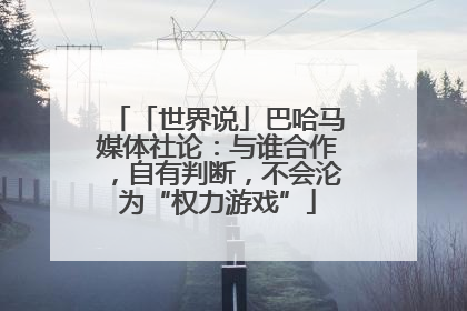 「世界说」巴哈马媒体社论：与谁合作，自有判断，不会沦为“权力游戏”