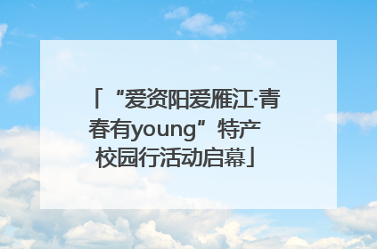 “爱资阳爱雁江·青春有young”特产校园行活动启幕