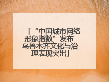 “中国城市网络形象指数”发布 乌鲁木齐文化与治理表现突出