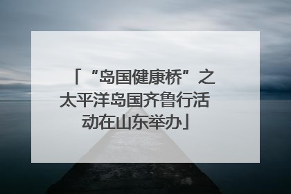 “岛国健康桥”之太平洋岛国齐鲁行活动在山东举办