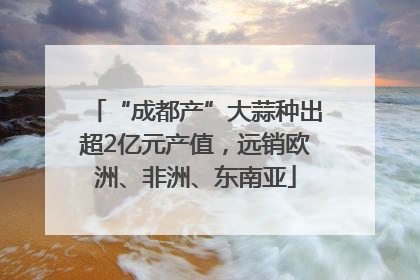 “成都产”大蒜种出超2亿元产值，远销欧洲、非洲、东南亚