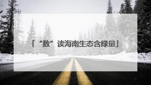 “数”读海南生态含绿量
