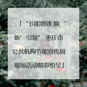 “节能增效 焕‘新’引领” 枣庄市公共机构节能宣传周现场活动精彩纷呈