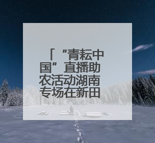 “青耘中国”直播助农活动湖南专场在新田县举行