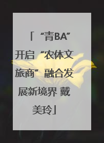 “青BA”开启“农体文旅商”融合发展新境界 戴美玲