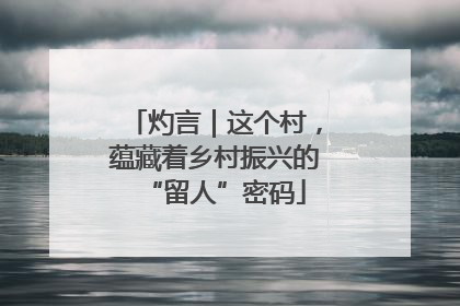 灼言｜这个村，蕴藏着乡村振兴的“留人”密码