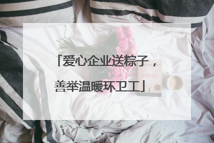 爱心企业送粽子，善举温暖环卫工