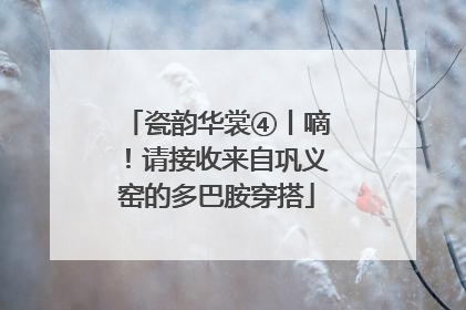 瓷韵华裳④丨嘀！请接收来自巩义窑的多巴胺穿搭