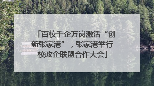 百校千企万岗激活“创新张家港”，张家港举行校政企联盟合作大会