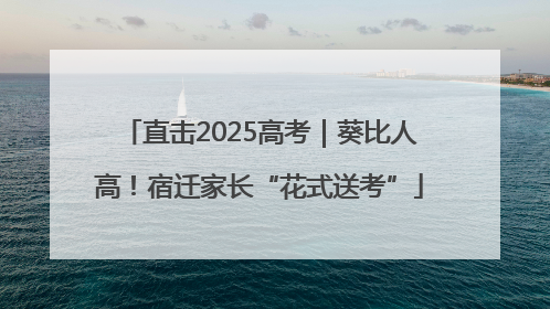 直击2025高考｜葵比人高！宿迁家长“花式送考”