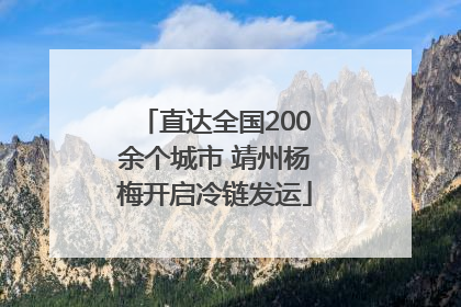 直达全国200余个城市 靖州杨梅开启冷链发运