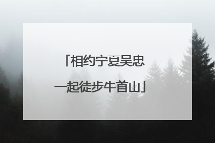 相约宁夏吴忠 一起徒步牛首山