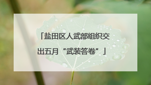 盐田区人武部组织交出五月“武装答卷”