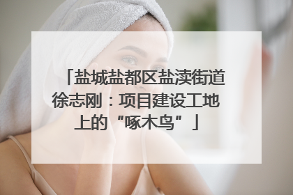 盐城盐都区盐渎街道徐志刚：项目建设工地上的“啄木鸟”