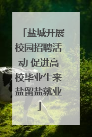 盐城开展校园招聘活动 促进高校毕业生来盐留盐就业