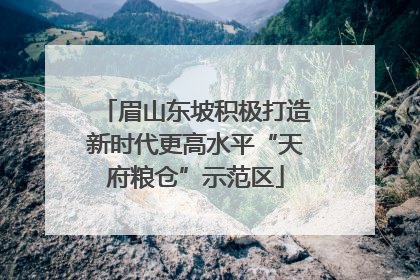 眉山东坡积极打造新时代更高水平“天府粮仓”示范区