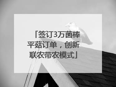 签订3万菌棒平菇订单，创新联农带农模式