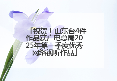 祝贺！山东台4件作品获广电总局2025年第一季度优秀网络视听作品