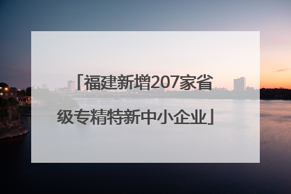 福建新增207家省级专精特新中小企业