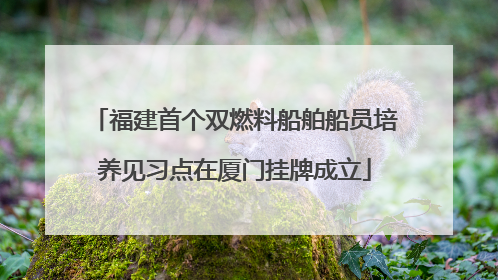 福建首个双燃料船舶船员培养见习点在厦门挂牌成立