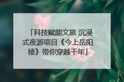 科技赋能文旅 沉浸式夜游项目《今上岳阳楼》带你穿越千年