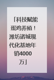 科技赋能蛋鸡养殖！潍坊诸城现代化基地年销4000万