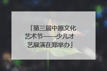 第三届中原文化艺术节——少儿才艺展演在郑举办