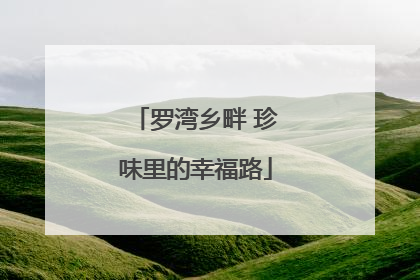 罗湾乡畔 珍味里的幸福路