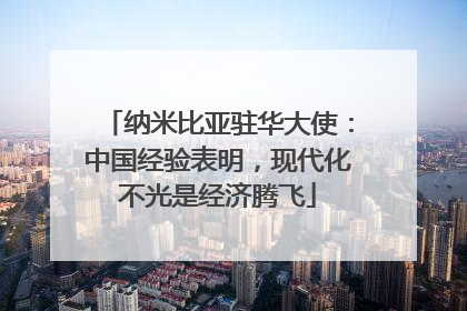 纳米比亚驻华大使：中国经验表明，现代化不光是经济腾飞
