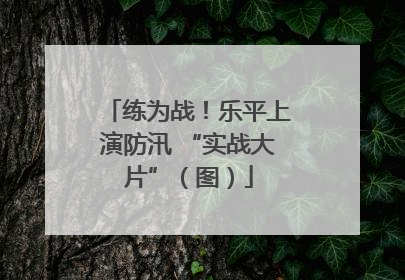 练为战！乐平上演防汛 “实战大片”（图）