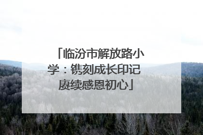 临汾市解放路小学：镌刻成长印记 赓续感恩初心
