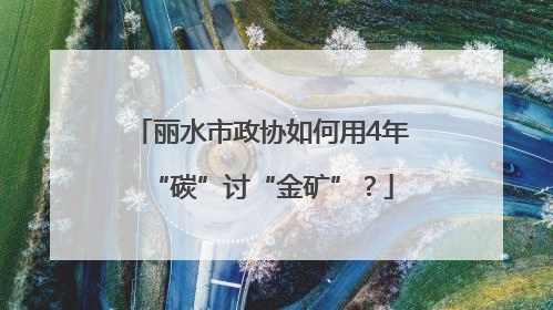 丽水市政协如何用4年“碳”讨“金矿”？