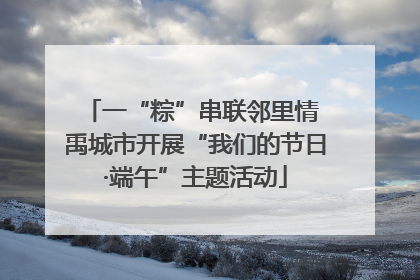 一“粽”串联邻里情 禹城市开展“我们的节日·端午”主题活动