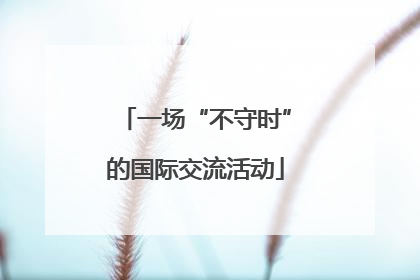 一场“不守时”的国际交流活动