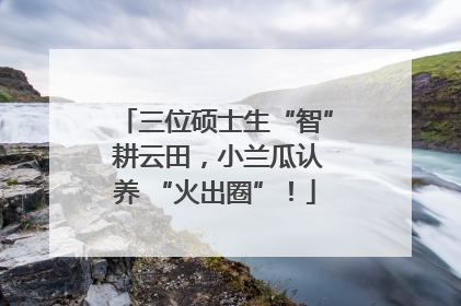 三位硕士生“智” 耕云田，小兰瓜认养 “火出圈”！