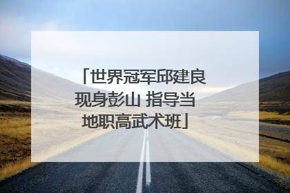 世界冠军邱建良现身彭山 指导当地职高武术班