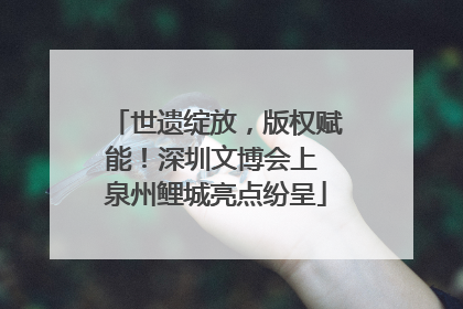 世遗绽放,版权赋能!深圳文博会上 泉州鲤城亮点纷呈