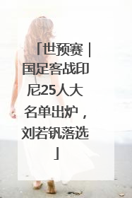 世预赛｜国足客战印尼25人大名单出炉，刘若钒落选