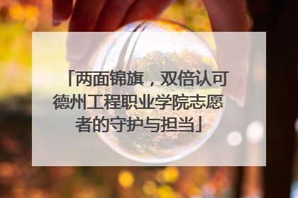 两面锦旗，双倍认可德州工程职业学院志愿者的守护与担当