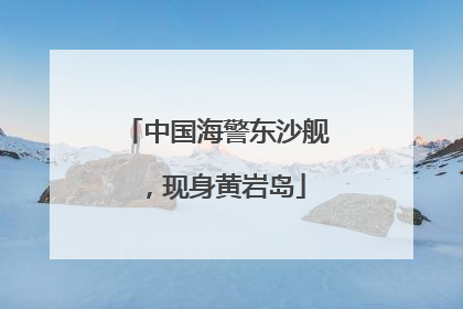 中国海警东沙舰，现身黄岩岛