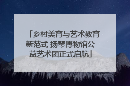 乡村美育与艺术教育新范式 扬琴博物馆公益艺术团正式启航