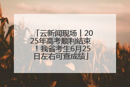 云新闻现场丨2025年高考顺利结束！我省考生6月25日左右可查成绩