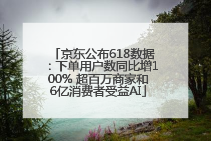 京东公布618数据：下单用户数同比增100% 超百万商家和6亿消费者受益AI