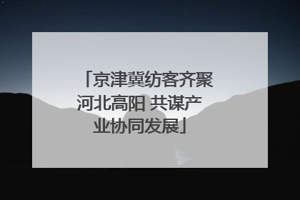 京津冀纺客齐聚河北高阳 共谋产业协同发展