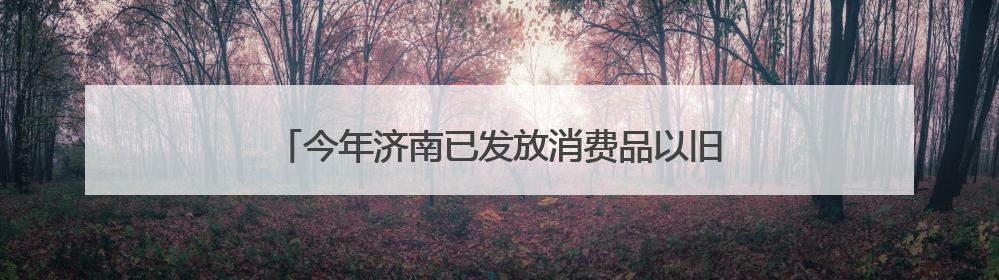 今年济南已发放消费品以旧换新补贴资金18.8亿元