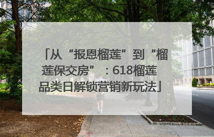 从“报恩榴莲”到“榴莲保交房”：618榴莲品类日解锁营销新玩法