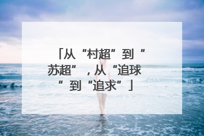 从“村超”到“苏超”，从“追球”到“追求”