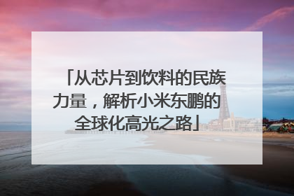 从芯片到饮料的民族力量，解析小米东鹏的全球化高光之路