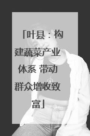 叶县：构建蔬菜产业体系 带动群众增收致富