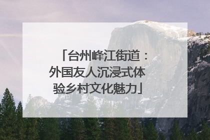 台州峰江街道：外国友人沉浸式体验乡村文化魅力